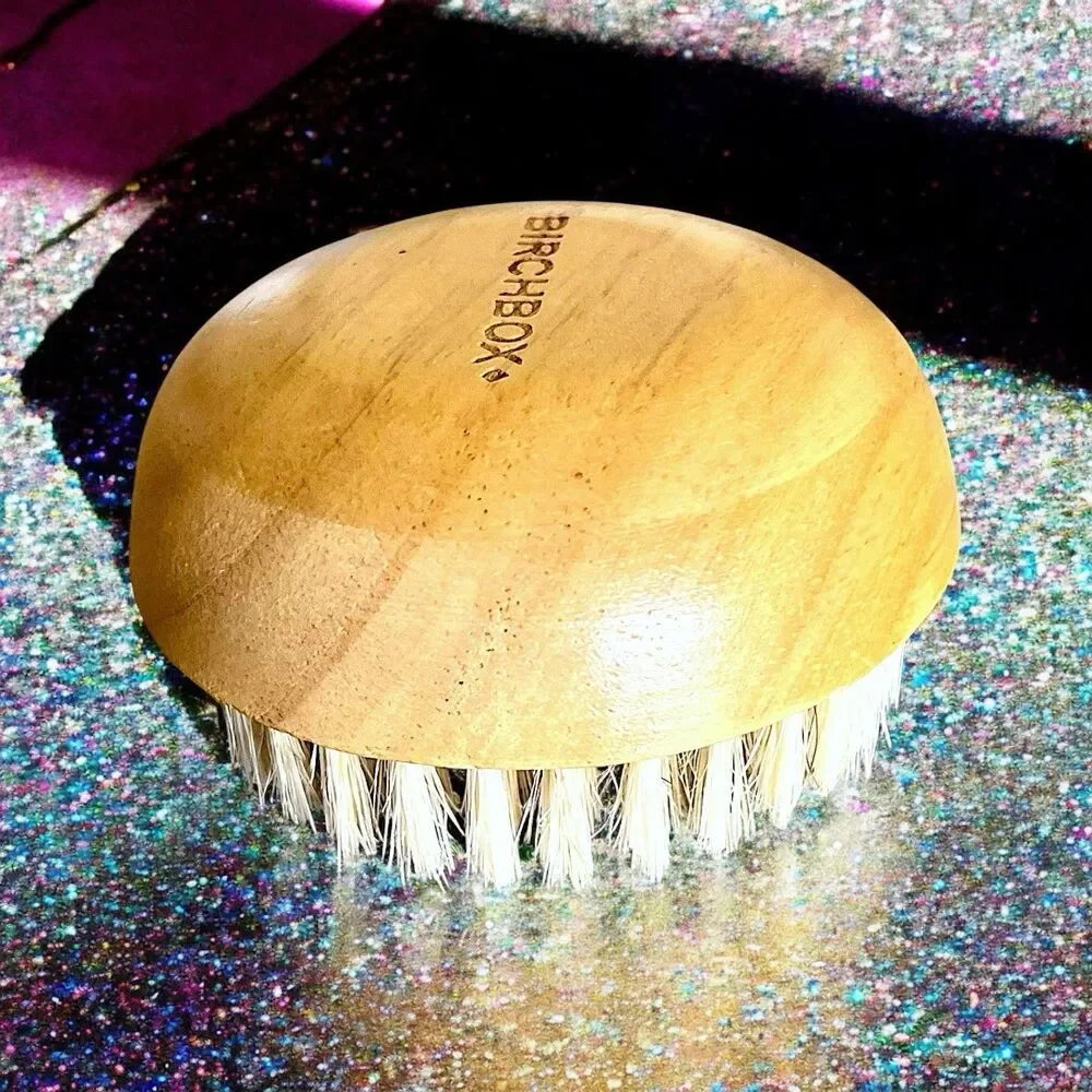 Birchbox Wooden Body Brush with Birchbox Logo New In Package
